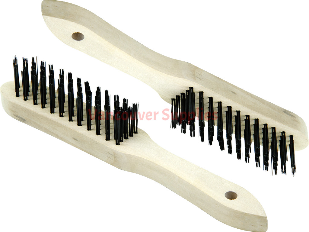 2pcs Heavy Duty 5 Rows Metal Wire Brush Rust Paint Scraper
